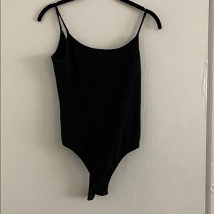 Express Ribbed Black Tank Bodysuit